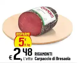 Famila Superstore Rigamonti Carpaccio di Bresaola offerta