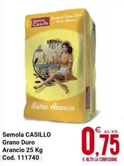 Centro Cash Semola CASILLO Grano Duro Arancio offerta