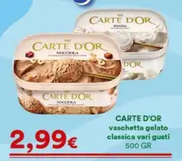 Supermercati Pasquale Prisco Carte d'Or vaschetta gelato classica offerta
