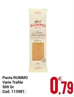 Centro Cash Pasta RUMMO Varie Trafile offerta
