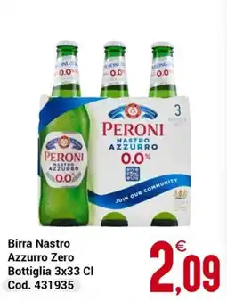 Centro Cash Peroni Nastro Azzurro Zero offerta
