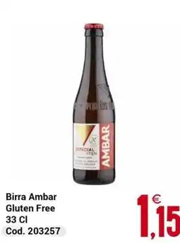 Centro Cash Birra Ambar Gluten Free offerta