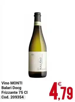 Centro Cash Vino MONTI Balari Docg offerta