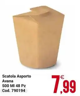 Centro Cash Scatola Asporto Avana offerta