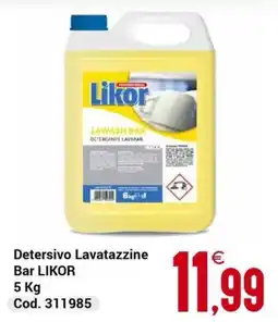 Centro Cash Detersivo Lavatazzine Bar LIKOR offerta