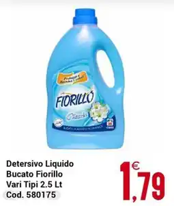 Centro Cash Detersivo Liquido Bucato Fiorillo offerta