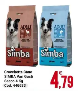 Centro Cash Crocchette Cane SIMBA Vari Gusti offerta