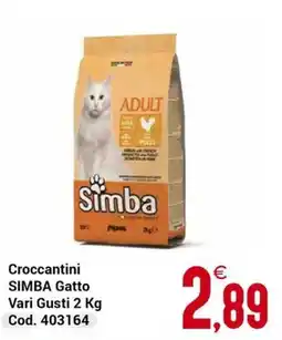 Centro Cash Croccantini SIMBA Gatto offerta