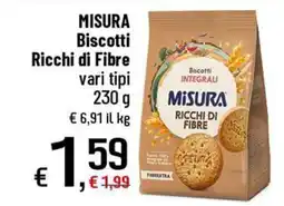 Famila Superstore Biscotti integrali Misura ricchi di fibre offerta