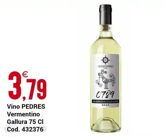 Centro Cash Vino PEDRES Vermentino offerta