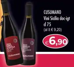 MerSi Supermercati Vini Sicilia doc-igt Cusumano offerta