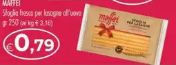 MerSi Supermercati Maffei Sfoglia fresca per lasagne all'uovo offerta
