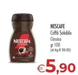 MerSi Supermercati Nescafe Caffè Solubile Classico offerta