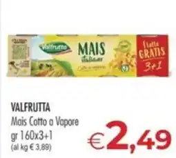 MerSi Supermercati Valfrutta Mais Cotto a Vapore offerta