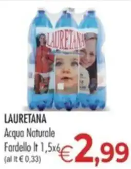 MerSi Supermercati Acqua Naturale Lauretana offerta