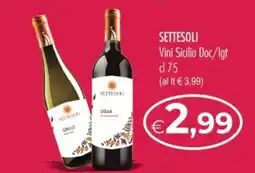 MerSi Supermercati Settesoli Vini Sicilia Doc/Igt offerta