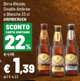 Iper La Grande Birra Blonde, Double Ambree o Blanche Grimbergen offerta