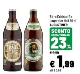 Iper La Grande Birra Edelstoff o Lagerbier Hell Augustiner offerta