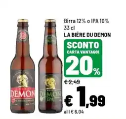 Iper La Grande La bière du demon offerta