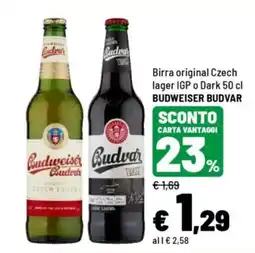 Iper La Grande Birra original Czech lager IGP o Dark offerta
