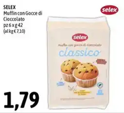 Madis SELEX Muffin con Gocce di Cioccolato classico offerta