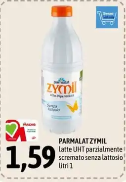 Madis Parmalat Zymil latte UHT parzialmente scremato senza lattosio offerta