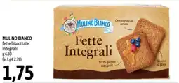 Madis Mulino Bianco fette biscottate integrali offerta