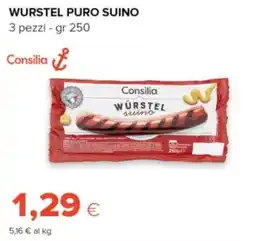 Oasi Wurstel puro suino Consilia offerta