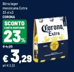 Iper La Grande Birra lager messicana Corona Extra offerta