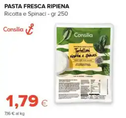 Oasi Tortelloni ricotta e spinaci Consilia offerta