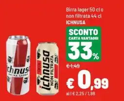 Iper La Grande Birra lager Ichnusa offerta