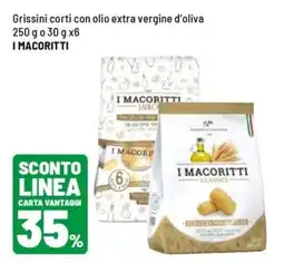 Iper La Grande Grissini corti con olio extra vergine d'oliva I MACORITTI offerta