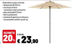 Iper La Grande Ombrellone a palo centrale offerta