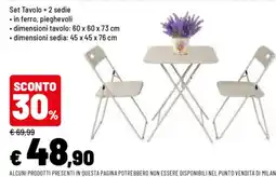 Iper La Grande Set Tavolo + 2 sedie offerta