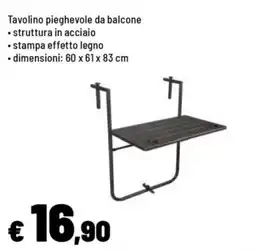 Iper La Grande Tavolino pieghevole da balcone offerta