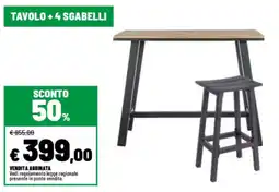 Iper La Grande Tavolo + 4 sgabelli offerta