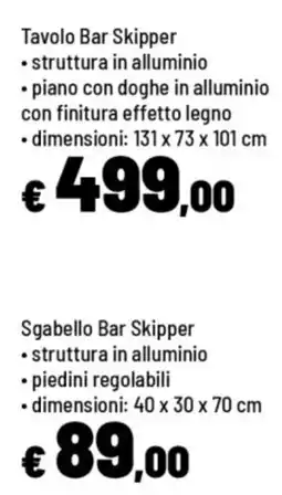 Iper La Grande Tavolo Bar Skipper offerta