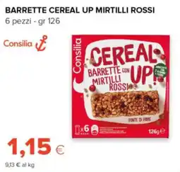 Oasi Consilia Cereal Up Barrette con mirtilli rossi offerta