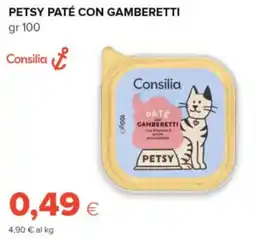 Oasi Petsy paté con gamberetti Consilia offerta