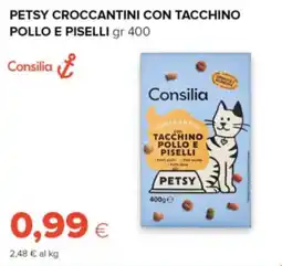 Oasi Consilia Petsy croccantini con tacchino pollo e piselli offerta