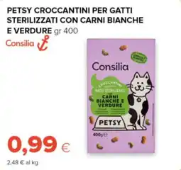 Oasi Petsy croccantini per gatti sterilizzati con carni bianche e verdure offerta