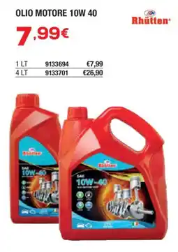 Bricofer Olio motore Rhütten 10W 40 offerta