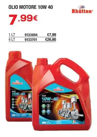 Olio motore Rhütten 10W 40