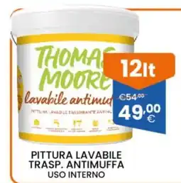 Brigros Thomas Moore pittura lavabile antimuffa offerta