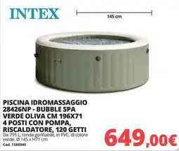 Brico Io Intex piscina idromassaggio bubble spa verde oliva offerta