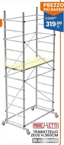 Brigros Trabattello Zeus H.360cm in alluminio offerta