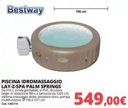 Brico Io Bestway Piscina idromassaggio Lay-z-spa palm springs offerta