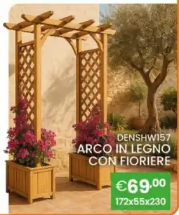 Brigros Arco in legno con fioriere offerta