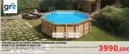 Brico Io Piscina in kit in legno tonda offerta