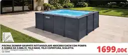 Brico Io Piscina 26396NP Graphite rettangolare offerta